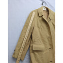 Vintage Beige Long Overcoat With Button Front & Lined Interior Womens Medium Classic Style Perfect For Fall & Winter Wear