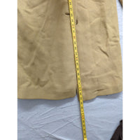 Vintage Beige Long Overcoat With Button Front & Lined Interior Womens Medium Classic Style Perfect For Fall & Winter Wear