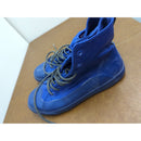 Hunter Blue High-Top Canvas Mens Shoes With Rubber Soles & Lace-Up Closure Size M11/W13