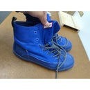 Hunter Blue High-Top Canvas Mens Shoes With Rubber Soles & Lace-Up Closure Size M11/W13