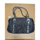 Giani Bernini Black Monogram Shoulder Bag With Double Straps And Silver Hardware