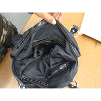 Giani Bernini Black Monogram Shoulder Bag With Double Straps And Silver Hardware