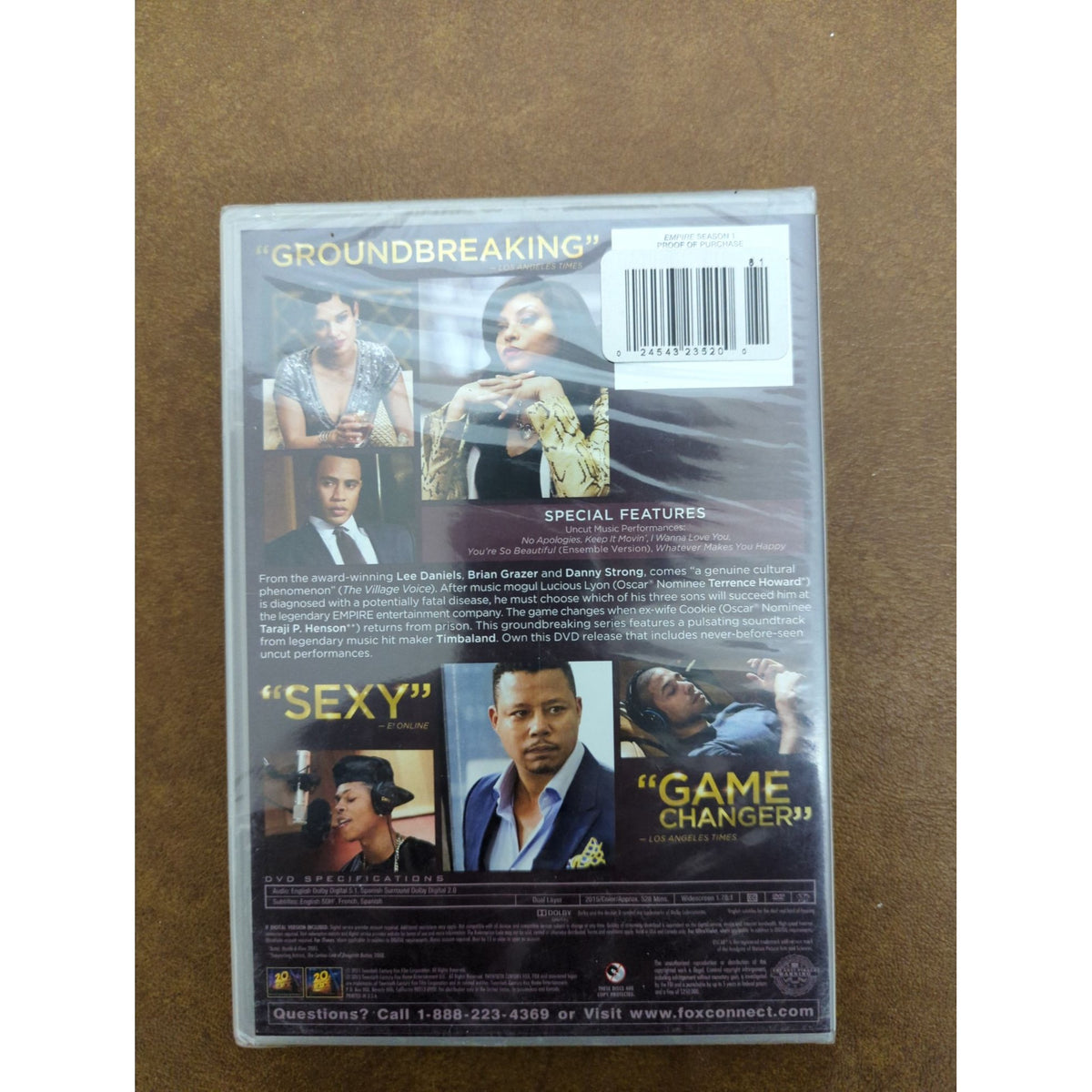 Empire The Complete First Season DVD Brand New Sealed Uncut Music Performances Drama TV Show Emmy Nominated