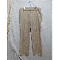 Calvin Klein Womens Beige Dress Pants Slim Fit Size 8 Office Wear 34" Inseam 15" Waist Made In Vietnam