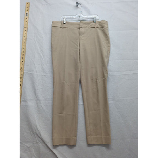 Calvin Klein Womens Beige Dress Pants Slim Fit Size 8 Office Wear 34" Inseam 15" Waist Made In Vietnam