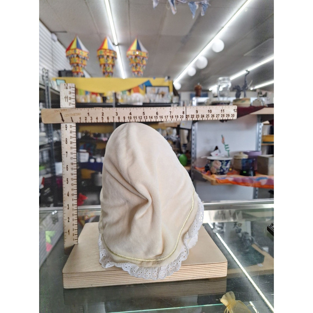 Squishable Ghost Plush With Lantern Beige Hood Lace Trim Soft Cuddly Toy 12"