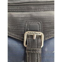 Multi Sac Blue Gray Crossbody Travel Bag With Lizard Texture Leather Trim
