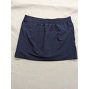 Speedo Womens Swim Skirt XL Navy Blue Elastic Waist With Laser Cut Design