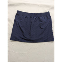 Speedo Womens Swim Skirt XL Navy Blue Elastic Waist With Laser Cut Design