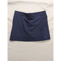 Speedo Womens Swim Skirt XL Navy Blue Elastic Waist With Laser Cut Design