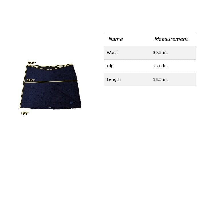 Speedo Womens Swim Skirt XL Navy Blue Elastic Waist With Laser Cut Design