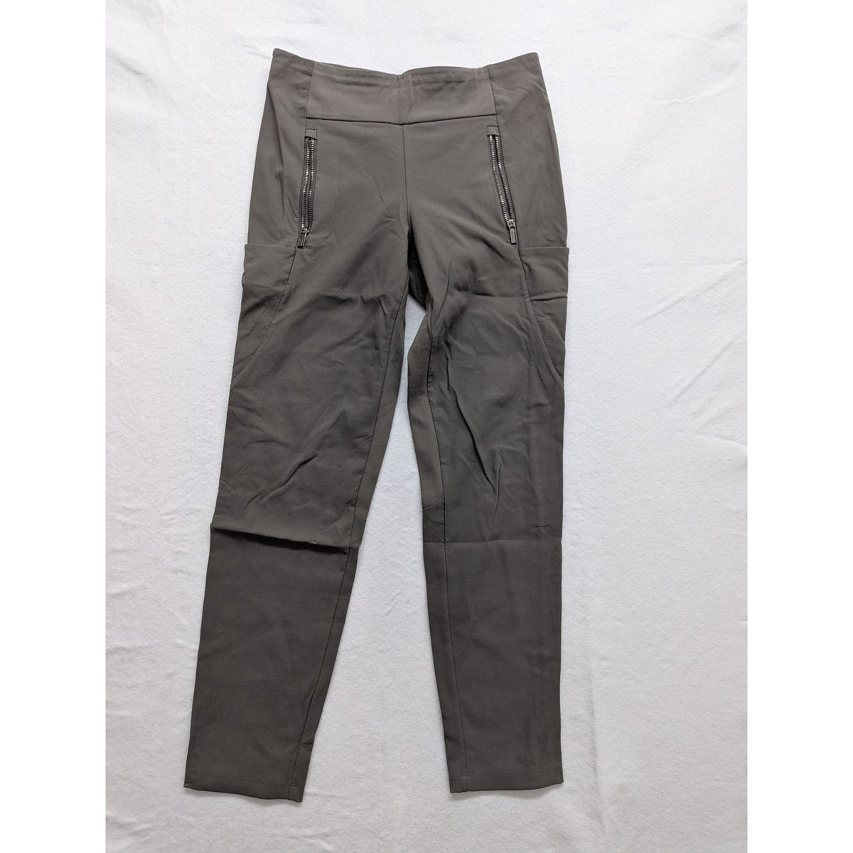 Athleta Womens Utility Skinny Pants Size 4P Gray Nylon/Spandex