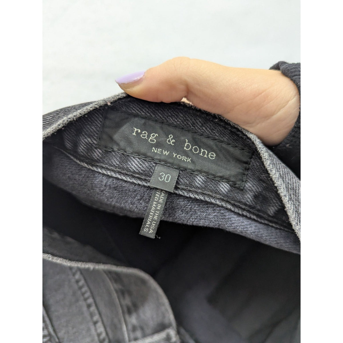 Rag & Bone Womens Gray Denim Jeans Size 30 Straight Leg Casual Style