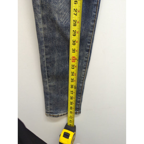 Crysp Denim Distressed Slim Fit Jeans Size 30 Blue Wash Mens New With Tags