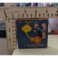 Vintage Film Office Popeye Cine Reel Box 2"x2" With Classic Cartoon Graphics