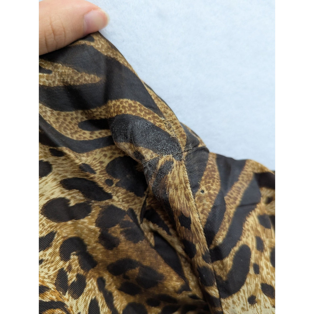 St John Animal Print Silk Blend Blouse With Paisley Trim