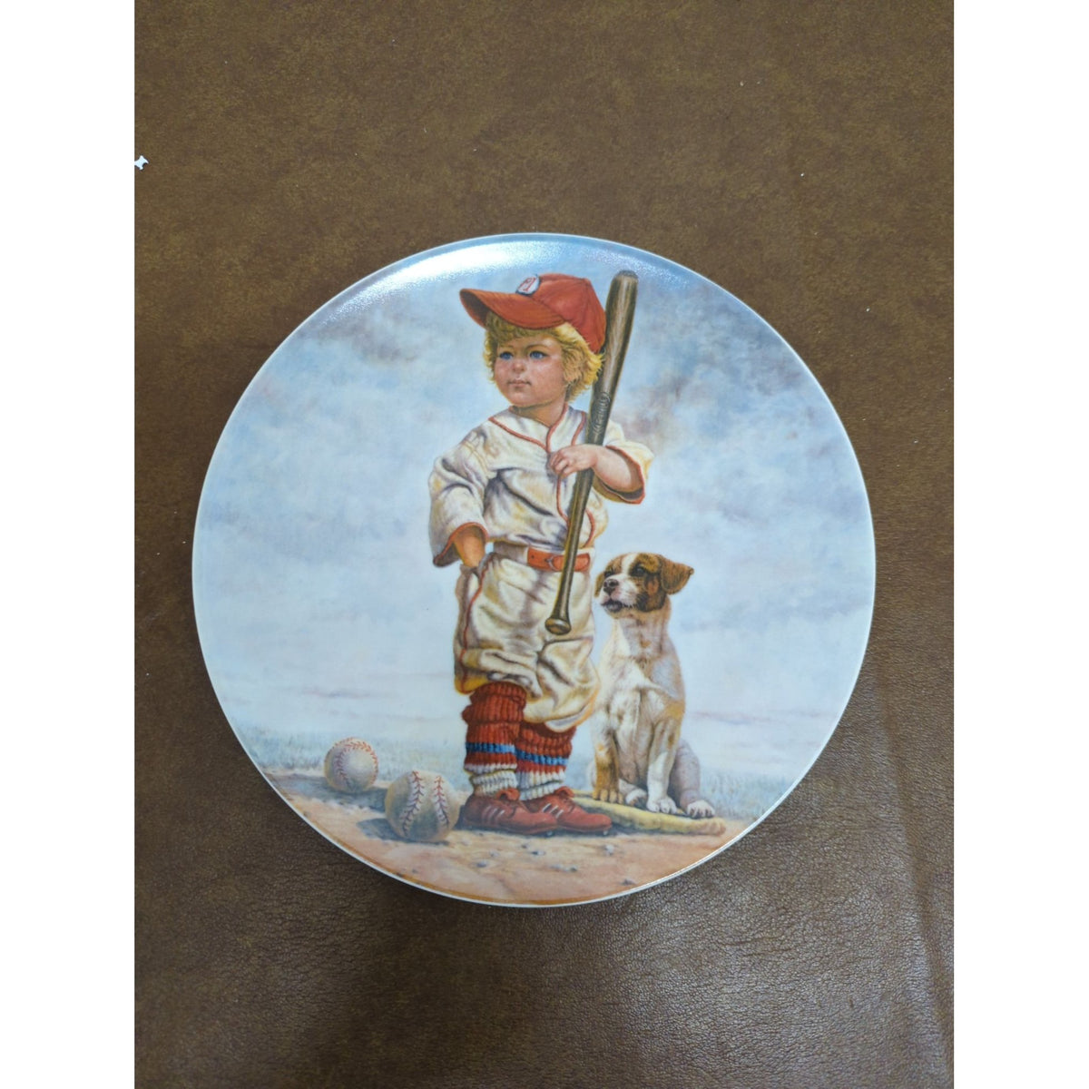 The Big Leaguer Limited Edition Collector Plate By Gregory Perillo 1982 8" Diameter