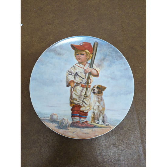 The Big Leaguer Limited Edition Collector Plate By Gregory Perillo 1982 8" Diameter