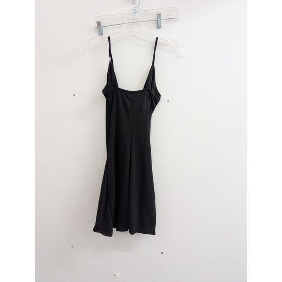 Yandy Black Cowl Neck Mini Dress With Draped Detailing & Spaghetti Straps Size S