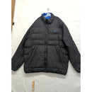 Nike Black Puffer Jacket With Blue Logo Mens L Insulated Full-Zip Winter Coat