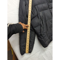 Nike Black Puffer Jacket With Blue Logo Mens L Insulated Full-Zip Winter Coat