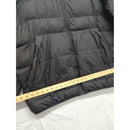Nike Black Puffer Jacket With Blue Logo Mens L Insulated Full-Zip Winter Coat