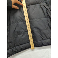Nike Black Puffer Jacket With Blue Logo Mens L Insulated Full-Zip Winter Coat