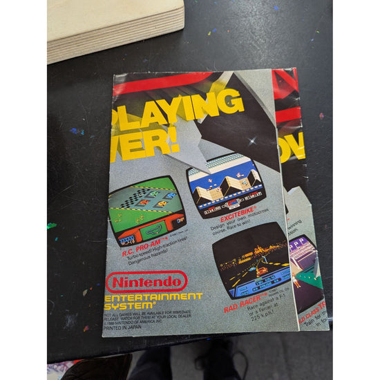 Nintendo 1988 "Now Youre Playing With Power" NES Promotional Brochure Featuring Games Like Excitebike & Rad Racer