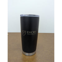 Emory University & Georgia Tech Insulated Stainless Steel Tumbler With Lid 18/8 Stainless Steel 12 oz Capacity Black Finish