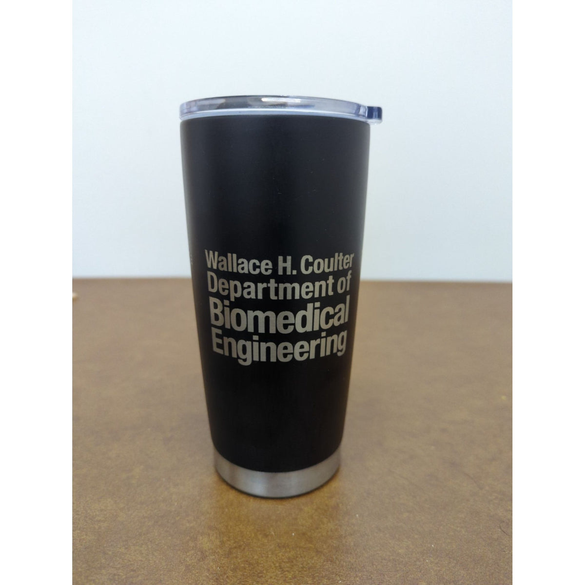 Emory University & Georgia Tech Insulated Stainless Steel Tumbler With Lid 18/8 Stainless Steel 12 oz Capacity Black Finish