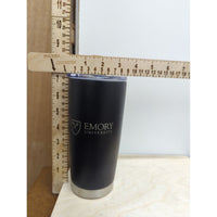 Emory University & Georgia Tech Insulated Stainless Steel Tumbler With Lid 18/8 Stainless Steel 12 oz Capacity Black Finish