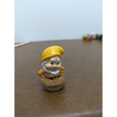 Vintage Miniature Figure With Yellow Hat & Beard 3 Inches Tall Collectible Toy Figurine