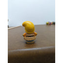 Vintage Miniature Figure With Yellow Hat & Beard 3 Inches Tall Collectible Toy Figurine