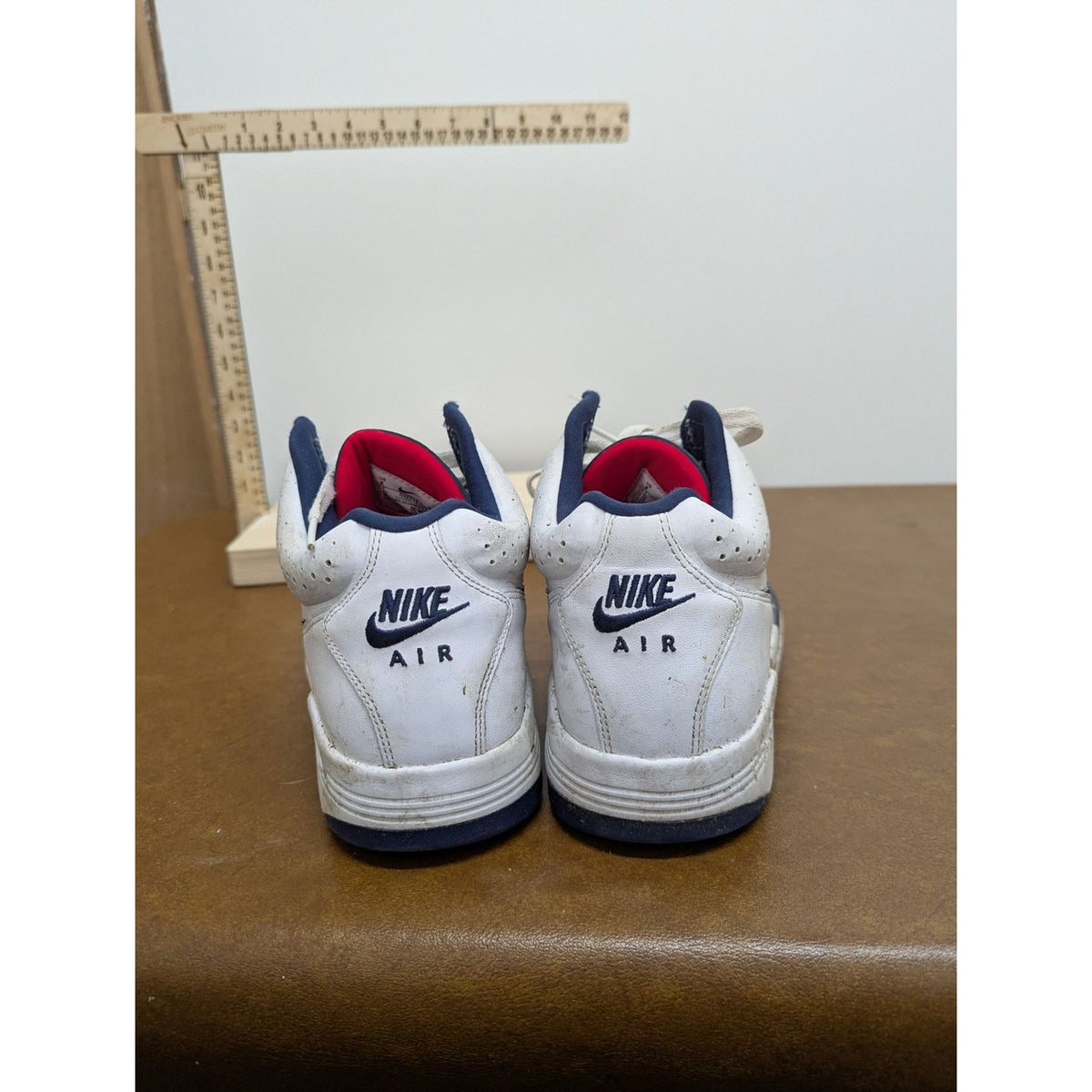 Nike Air Flight White Navy Blue Red Basketball Sneakers Low Top