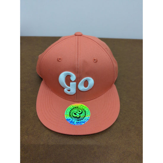 Go All The Places Snapback Hat Coral Adjustable Embroidered Logo