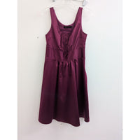 The Limited G Sleeveless Satin Burgundy Dress