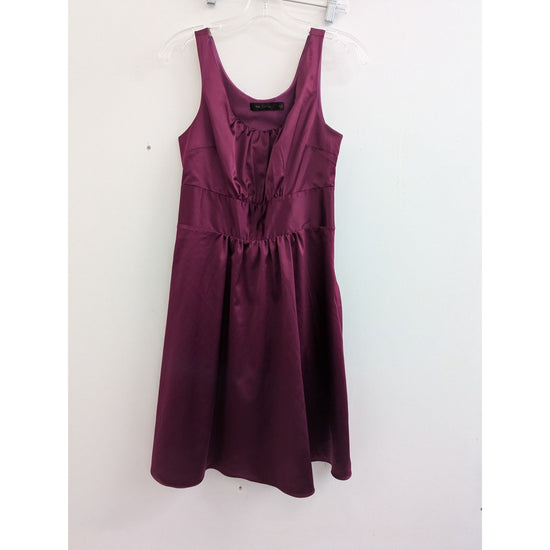 The Limited G Sleeveless Satin Burgundy Dress