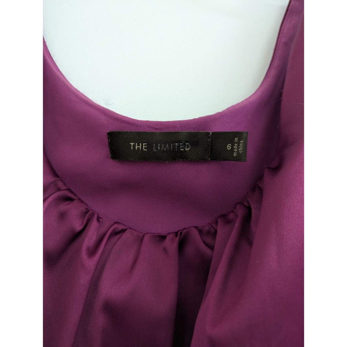 The Limited G Sleeveless Satin Burgundy Dress
