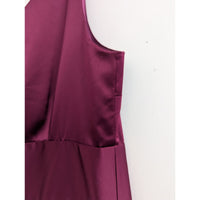 The Limited G Sleeveless Satin Burgundy Dress