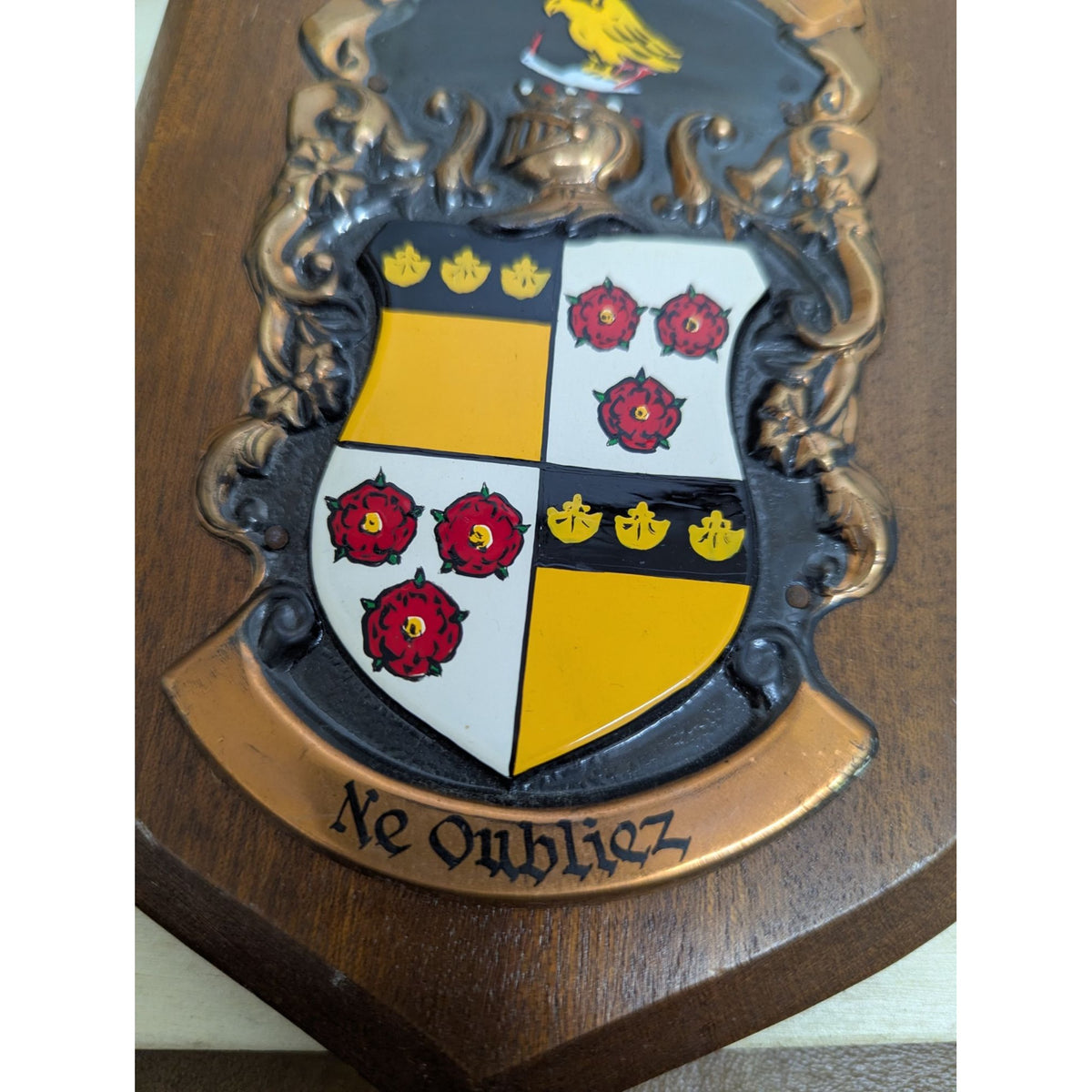 Graham Family Heraldic Crest Wall Plaque Wood Shield Coat of Arms Decorative Art