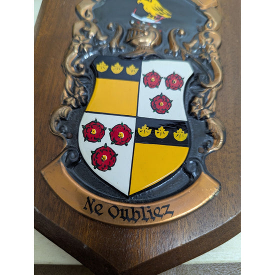 Graham Family Heraldic Crest Wall Plaque Wood Shield Coat of Arms Decorative Art