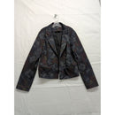 Roz & Ali Floral Print Double-Breasted Blazer Jacket Size M