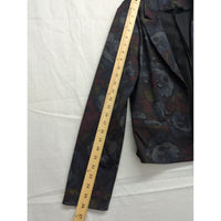 Roz & Ali Floral Print Double-Breasted Blazer Jacket Size M