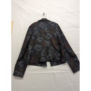 Roz & Ali Floral Print Double-Breasted Blazer Jacket Size M