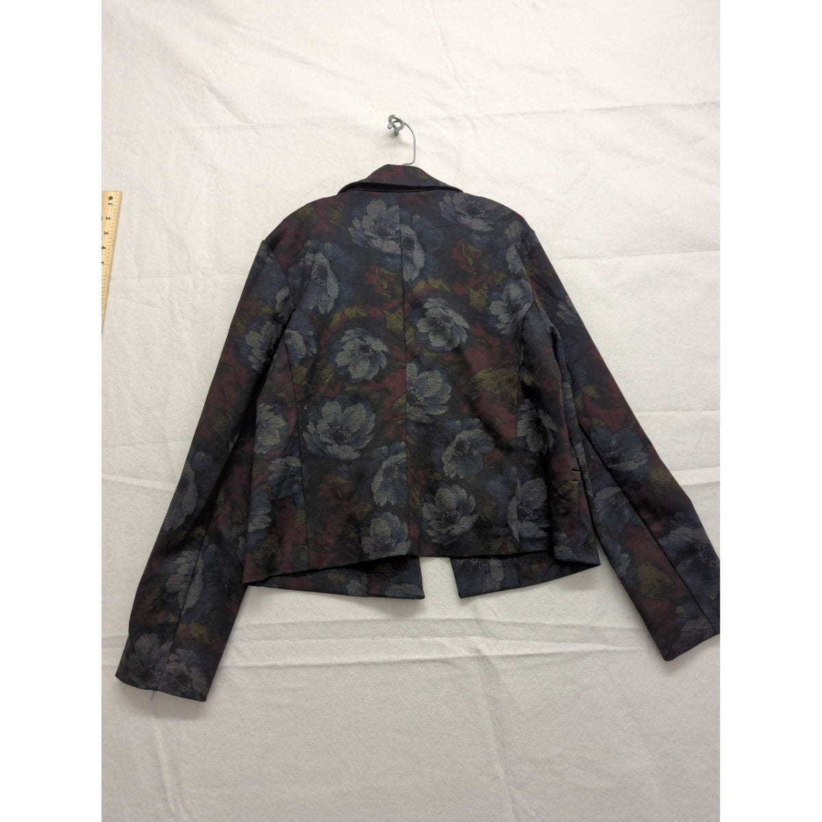 Roz & Ali Floral Print Double-Breasted Blazer Jacket Size M