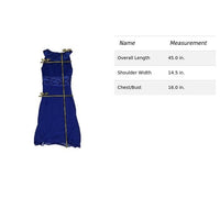 Dressbarn Collection Blue Sleeveless Midi Dress With Ruched Waist & Flowy Skirt