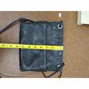 Black Leather Crossbody Bag With Adjustable Strap & Inner Pocket By Margot