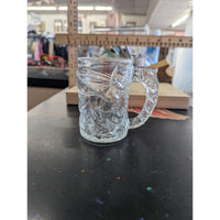 Batman Forever McDonalds 1995 Collectors Glass Mug With Embossed Gotham City & B