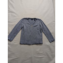 Liz Claiborne Crazy Horse Medium Blue V-Neck Cardigan Sweater