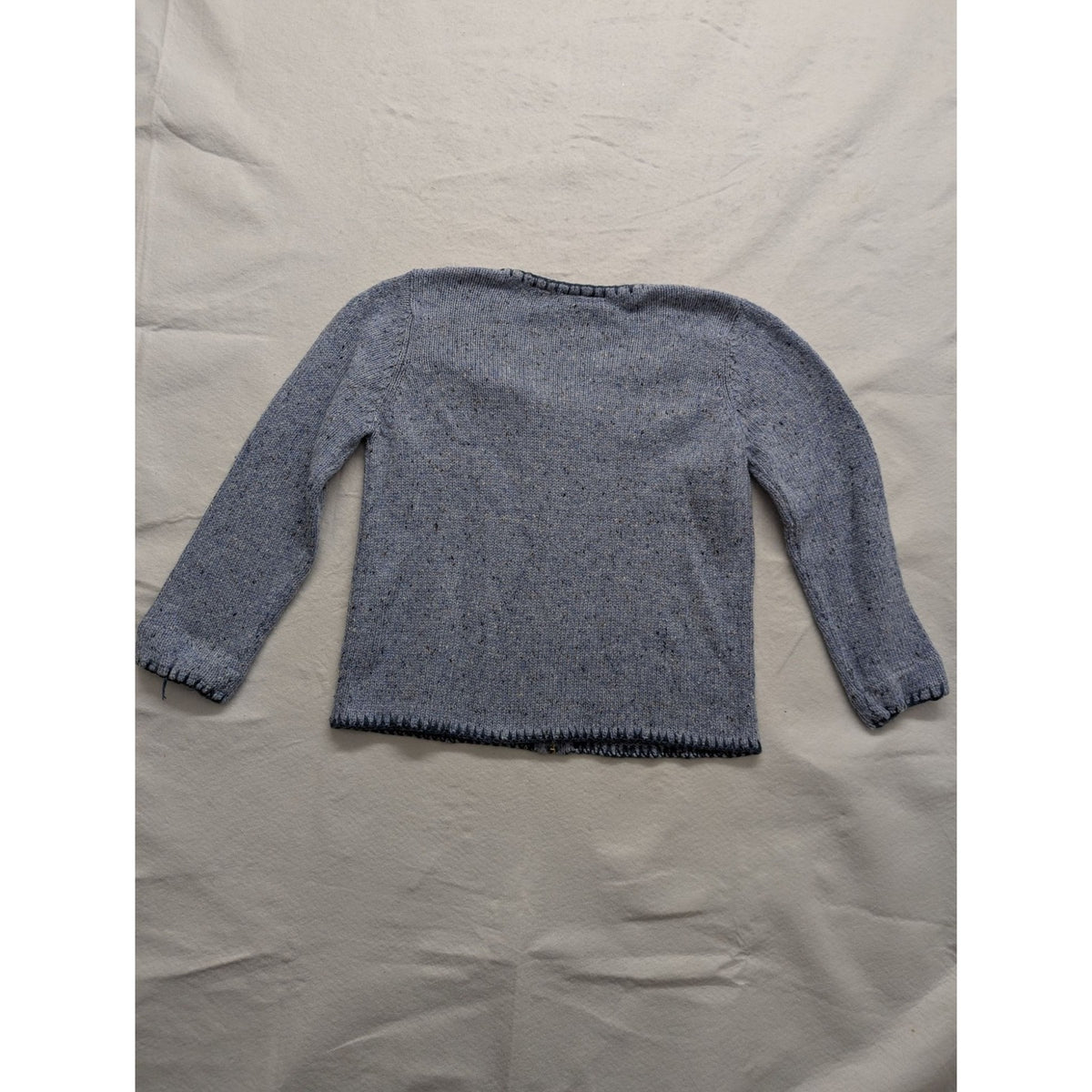 Liz Claiborne Crazy Horse Medium Blue V-Neck Cardigan Sweater
